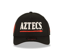 Load image into Gallery viewer, San Diego State Aztecs New Era NCAA 9FORTY 940 Adjustable A-Frame Cap Hat Black Crown/Visor White/Red Logo Calendar Crest Side Patch Gray UV
