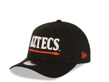 Load image into Gallery viewer, San Diego State Aztecs New Era NCAA 9FORTY 940 Adjustable A-Frame Cap Hat Black Crown/Visor White/Red Logo Calendar Crest Side Patch Gray UV
