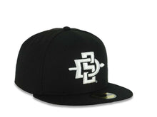 Load image into Gallery viewer, San Diego State Aztecs New Era NCAA 59FIFTY 5950 Fitted Cap Hat Black Crown/Visor White Logo Gray UV
