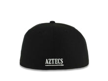 Load image into Gallery viewer, San Diego State Aztecs New Era NCAA 59FIFTY 5950 Fitted Cap Hat Black Crown/Visor White Logo Gray UV
