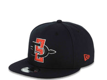 Load image into Gallery viewer, San Diego State Aztecs New Era NCAA 9FIFTY 950 Snapback Cap Hat Black Crown/Visor Team Color Logo 2023 Final Four Houston Side Patch Gray UV
