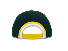 Load image into Gallery viewer, Oregon Ducks New Era 9FIFTY 950 Snapback Cap Hat Green Crown Yellow Visor Yellow Text/Script Logo (Bind Back)
