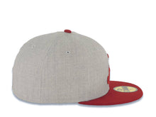 Load image into Gallery viewer, Alabama Crimson Tide New Era NCAA 59FIFTY 5950 Fitted Cap Hat Heather Gray Crown Cardinal Visor Cardinal Logo
