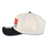 Load image into Gallery viewer, San Diego State Aztec New Era 9FORTY 940 Adjustable A-Frame Cap Hat Cream Crown Black Visor Red Logo Aztec Crest Side Patch 
