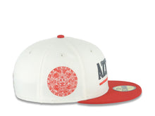 Load image into Gallery viewer, San Diego State Aztecs New Era NCAA 59FIFTY 5950 Fitted Cap Hat Cream Crown Red Visor Metallic Red/Black Logo Crest Side Patch 
