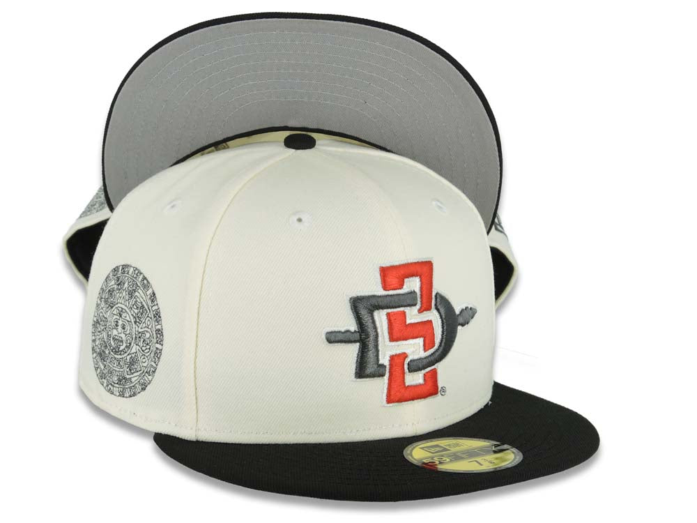 San Diego State Aztecs New Era NCAA 59FIFTY 5950 Fitted Cap Hat Cream ...