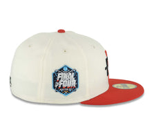 Load image into Gallery viewer, San Diego State Aztecs New Era NCAA 59FIFTY 5950 Fitted Cap Hat Cream Crown Red Visor Black/Red Logo 2023 Final Four Houston Side Patch
