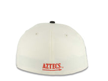 Load image into Gallery viewer, San Diego State Aztecs New Era NCAA 59FIFTY 5950 Fitted Cap Hat Cream Crown Black Visor Black/Red Logo 2023 Final Four Houston Side Patch
