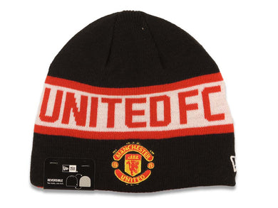 Manchester United New Era Soccer Uncuffed Skull Beanie/Knit Black/White/Red Crown/Visor Team Color Logo