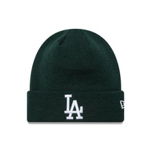 Load image into Gallery viewer, Los Angeles Dodgers New Era MLB Cuffed Knit Beanie Hat Dark Green Crown/Visor White Logo
