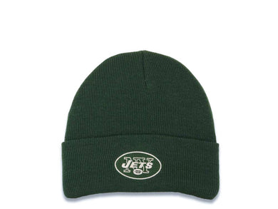 New York Jets NFL Cuffed Basic Beanie/Knit Dark Green Crown/Visor Team Color Logo