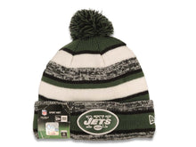 Load image into Gallery viewer, New Yourk Jets New Era Cuffed Pom Sideline Beanie/Knit Hat Green/Black/White Crown/Visor Team Color Logo
