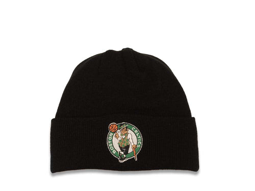 Boston Celtics NBA Basic Cuffed Beanie/Knit Black Crown/Visor Team Color Logo