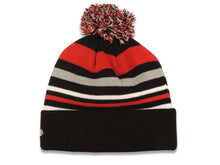 Load image into Gallery viewer, Chicago Bulls New Era NBA Cuffed Pom Beanie/Knit Hat Red/Black/White Crown/Visor Team Color Logo (Stripe Out)
