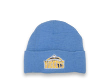 Load image into Gallery viewer, Denver Nuggets NBA Basic Cuffed Beanie/Knit Sky Blue Crown/Visor Yellow/Blue Logo

