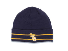 Load image into Gallery viewer, LSU Tigers NCAA Cuffed Beanie/Knit Purple/Yellow Crown/Visor Team Color Logo
