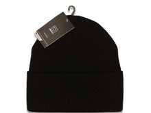 Load image into Gallery viewer, Regular Decky Basic Cuffed Beanie/Knit Black Crown/Visor Team Color Logo
