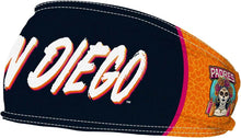 Load image into Gallery viewer, San Diego Padres Wincraft MLB Navy Blue/Orange/Chrome White Headband With City Connect Team Logos (2026 City Connect 2.0)
