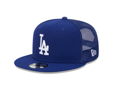 Load image into Gallery viewer, Los Angeles Dodgers New Era MLB 9FIFTY 950 Mesh Trucker Snapback Cap Hat Royal Blue Crown/Visor White Logo

