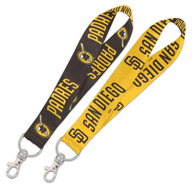 San Diego Padres WinCraft MLB 2-Tone Brown/Yellow Key Strap Lanyard With Swining Friar Logo 