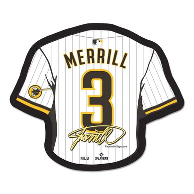 San Diego Padres WinCraft MLB Jackson Merrill Jewelry Card Brown/Yellow/White Jersey Collector Pin