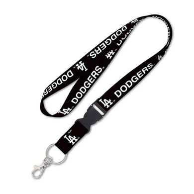 Los Angeles Dodgers WinCraft MLB Blackout Black/White Lanyard With Detachable Buckle