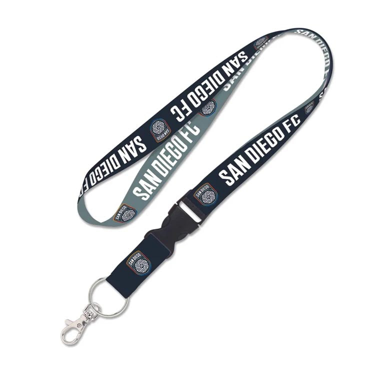 San Diego FC WinCraft Navy Blue/White Lanyard With Detachable Buckle