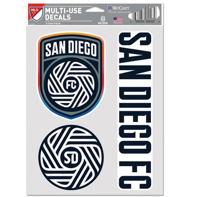 San Diego FC Decal Stickers 3-Pack