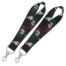 Load image into Gallery viewer, Los Angeles Dodgers WinCraft MLB Black/Green/White/Red Key Strap Lanyard (Mexico Flag)
