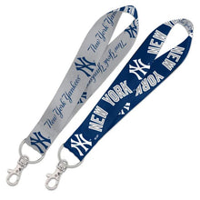 Load image into Gallery viewer, New York Yankees WinCraft MLB 2-Tone Navy Blue/Gray Key Strap Lanyard
