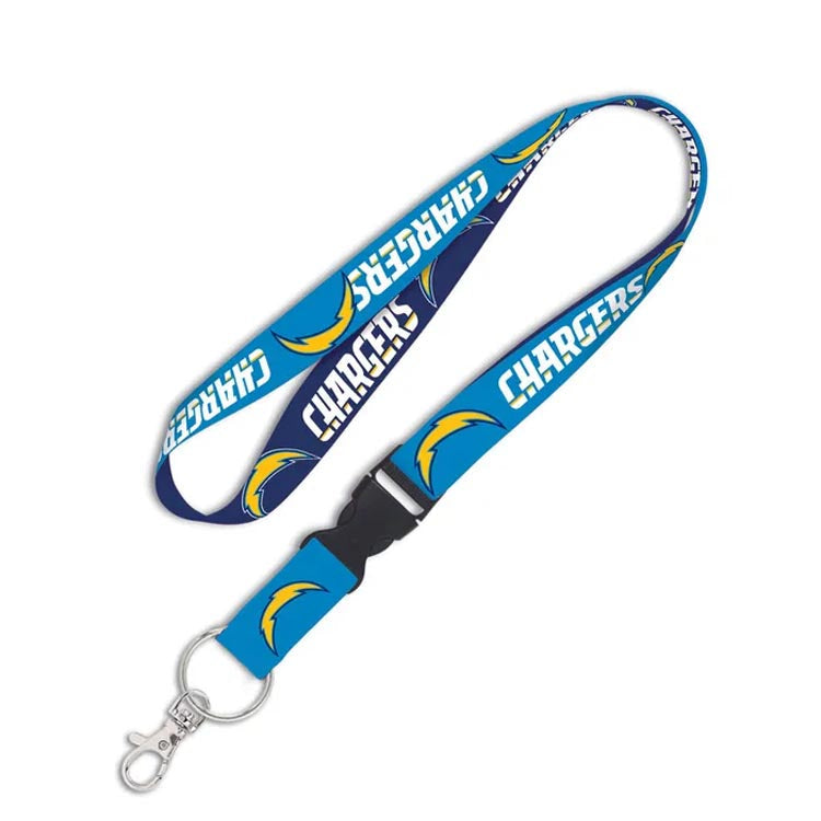 Los Angeles Chargers WinCraft NFL 2-Tone Sky Blue/Navy/White Lanyard with Detachable Buckle