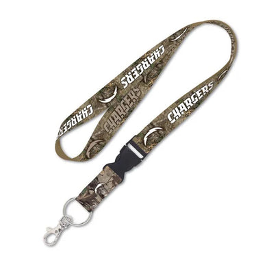 Los Angeles Chargers WinCraft NFL Real-Tree Edge Camo/White Lanyard With Detachable Buckle