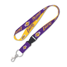 Load image into Gallery viewer, Los Angeles Lakers WinCraft NBA 2-Tone Purple/Yellow Lanyard With Detachable Buckle
