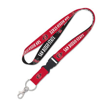Load image into Gallery viewer, San Diego State Aztecs WinCraft NCAA 2-Tone Red/Black/White Lanyard With Detachable Buckle
