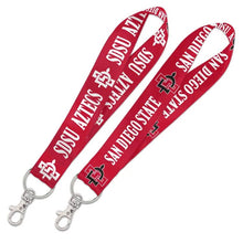 Load image into Gallery viewer, San Diego State Aztecs WinCraft NCAA Red/White Key Strap Lanyard
