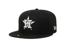 Load image into Gallery viewer, Houston Astros New Era MLB 59FIFTY 5950 Fitted Cap Hat Black Crown/Visor White Logo
