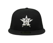 Load image into Gallery viewer, Houston Astros New Era MLB 59FIFTY 5950 Fitted Cap Hat Black Crown/Visor White Logo
