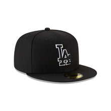 Load image into Gallery viewer, Los Angeles Dodgers New Era MLB 59Fifty 5950 Fitted Cap Hat Black Crown/Visor Black/White Logo
