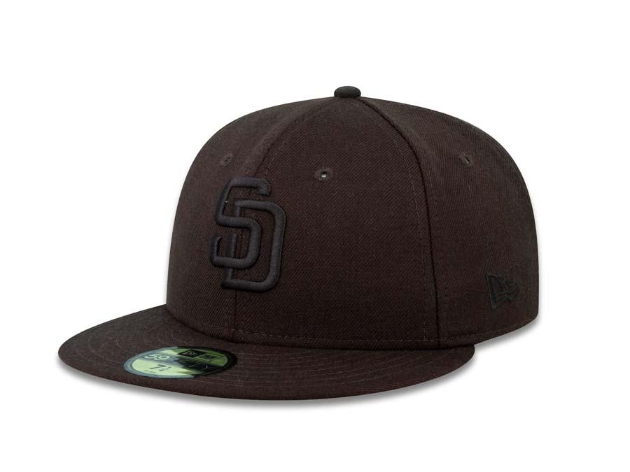 San Diego Padres New Era MLB 59Fifty 5950 Fitted Cap Hat Brown Crown/Visor Brown Logo