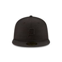 Load image into Gallery viewer, Detroit Tigers New Era MLB 59FIFTY 5950 Fitted Cap Hat Black Crown/Visor Black Logo 
