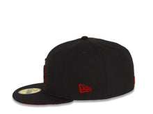 Load image into Gallery viewer, Los Angeles Dodgers New Era MLB 59Fifty 5950 Fitted Cap Hat Black Crown/Visor Black/Red Logo
