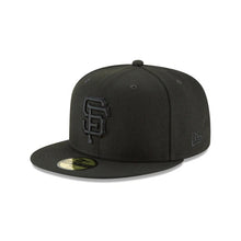 Load image into Gallery viewer, San Francisco Giants New Era MLB 59FIFTY 5950 Fitted Cap Hat Black Crown/Visor Black Logo 
