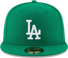 Load image into Gallery viewer, Los Angeles Dodgers New Era MLB Fitted Cap Hat Green Crown/Visor White Logo

