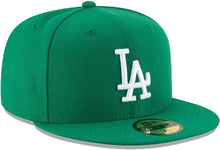 Load image into Gallery viewer, Los Angeles Dodgers New Era MLB Fitted Cap Hat Green Crown/Visor White Logo

