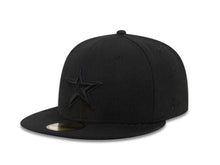 Load image into Gallery viewer, Houston Astros New Era MLB 59Fifty 5950 Fitted Cap Hat All Black Crown/Visor Black Logo
