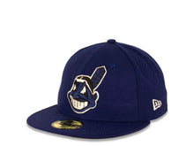 Load image into Gallery viewer, Cleveland Indians New Era MLB 59FIFTY 5950 Fitted Cap Hat Royal Blue Crown/Visor White/Royal Blue Chief Wahoo Logo
