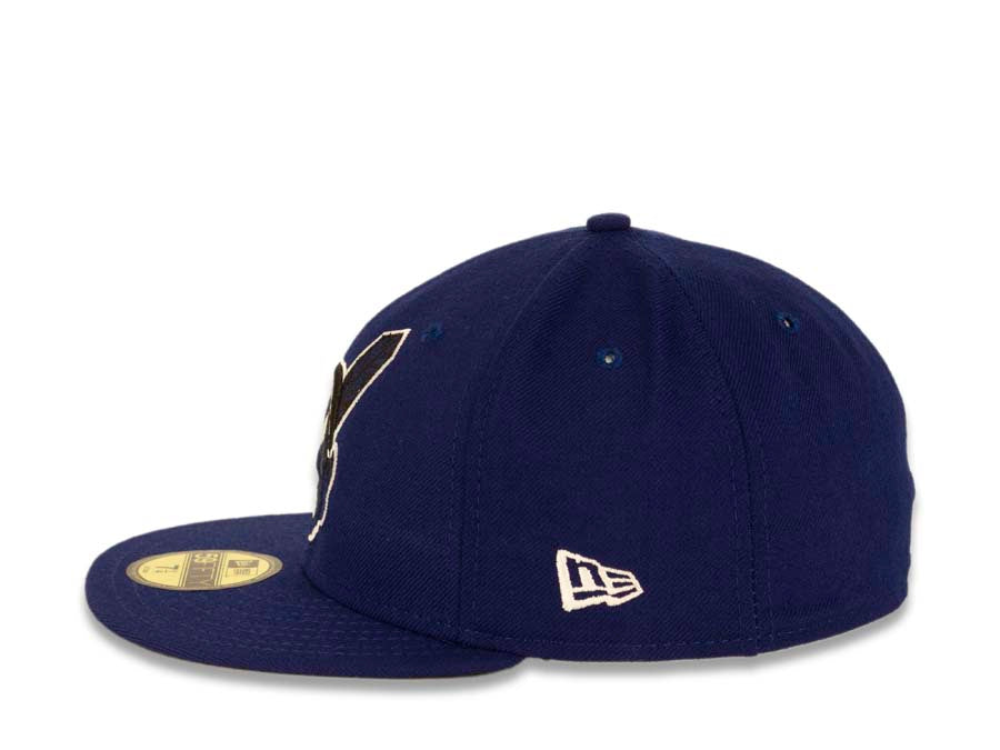 Vintage Cleveland Indians MLB Sports Plain Logo Navy Blue Hat Cap
