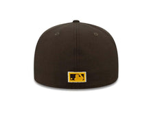Load image into Gallery viewer, San Diego Padres New Era MLB 59Fifty 5950 Fitted Cap Hat Brown Crown/Visor Brown/Yellow/Black Swinging Friar Monk Logo
