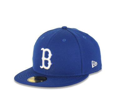 Boston Red Sox New Era MLB 59Fifty 5950 Fitted Cap Hat Royal Blue Crown/Visor White Logo