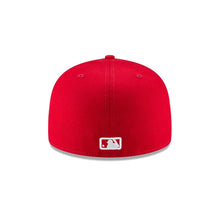 Load image into Gallery viewer, New York Yankees MLB Fitted Cap Hat Red Crown/Visor White Logo 
